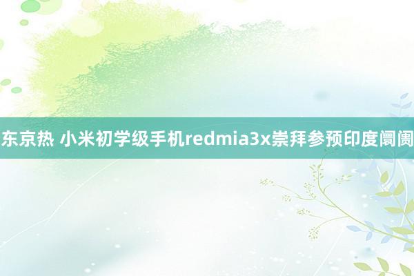 东京热 小米初学级手机redmia3x崇拜参预印度阛阓